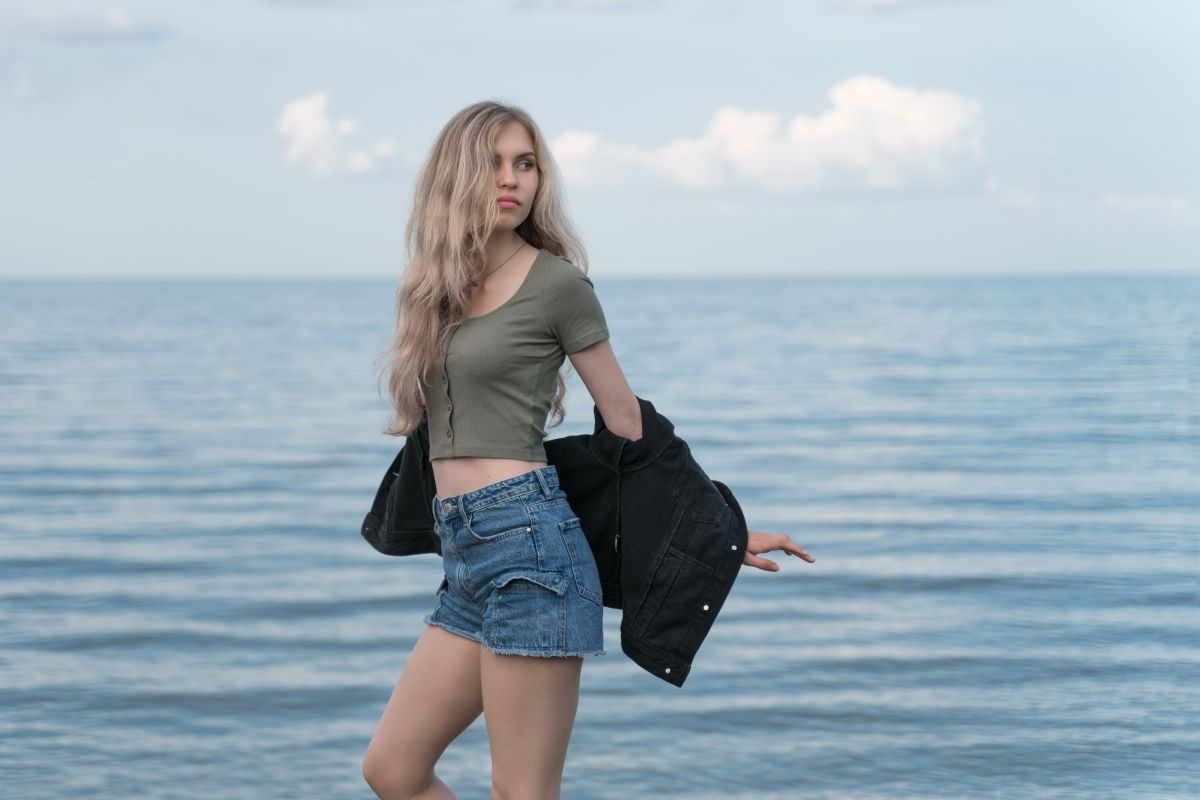 Latvian girl at the beach