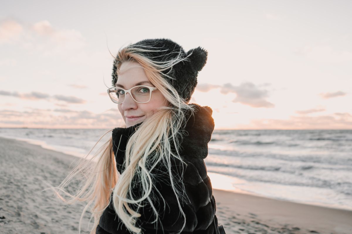 Lithuanian woman on the beach