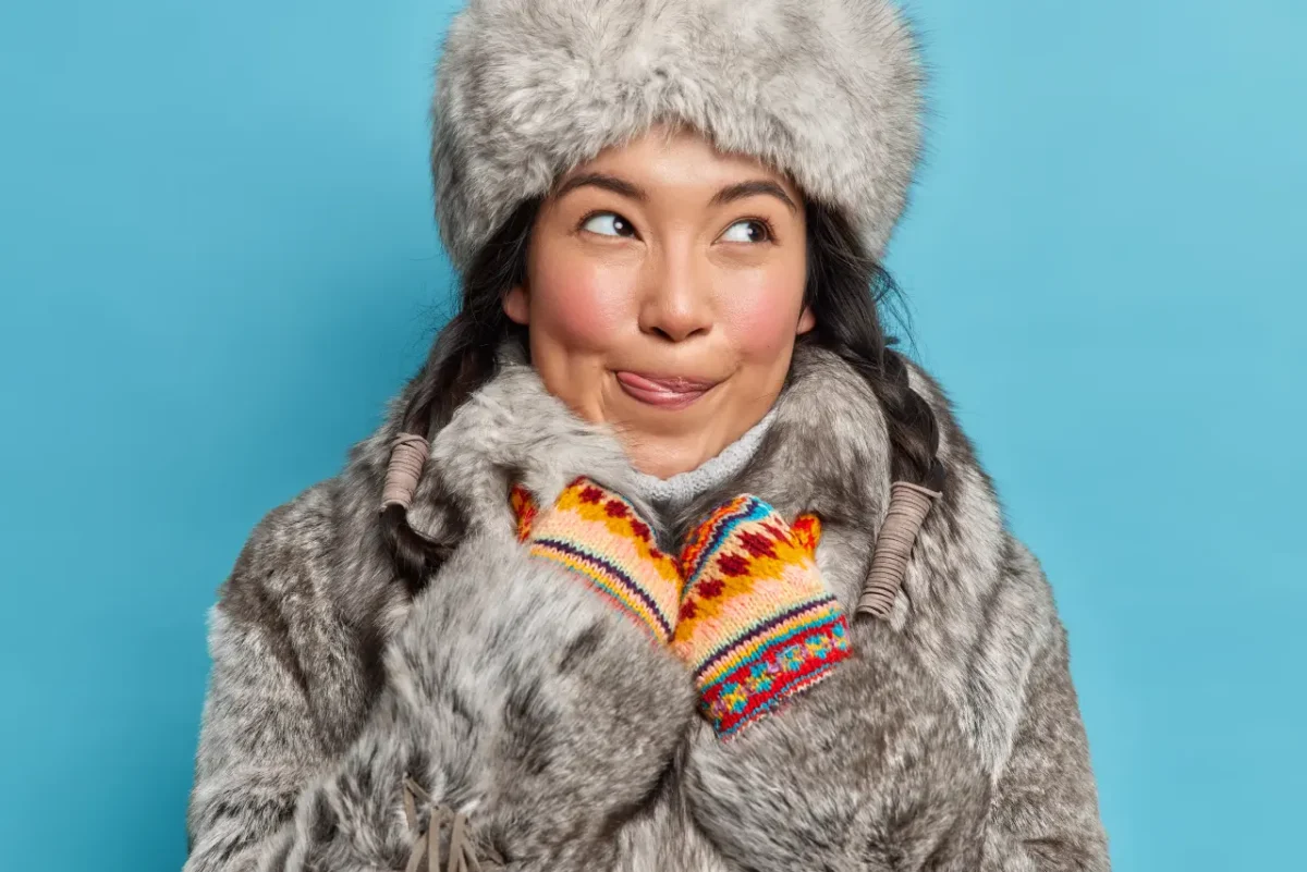 playful Siberian woman