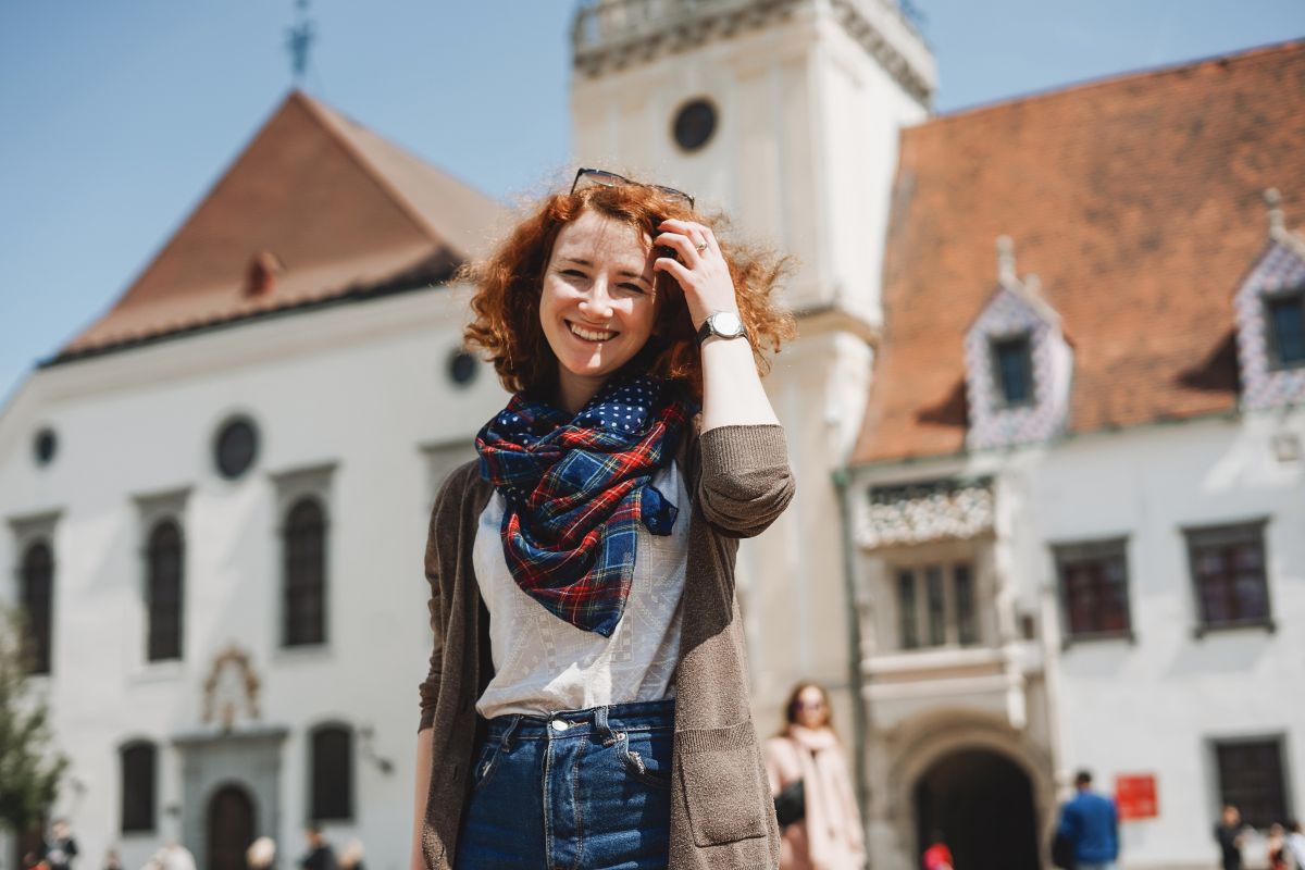 smiling Slovakian girl