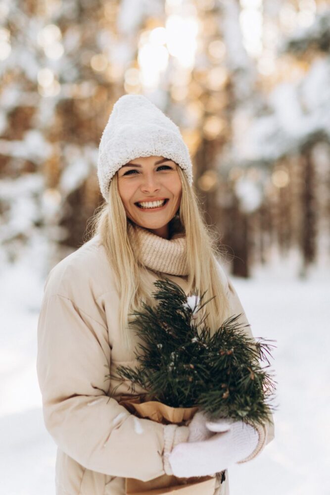 beautiful blond Finnish woman