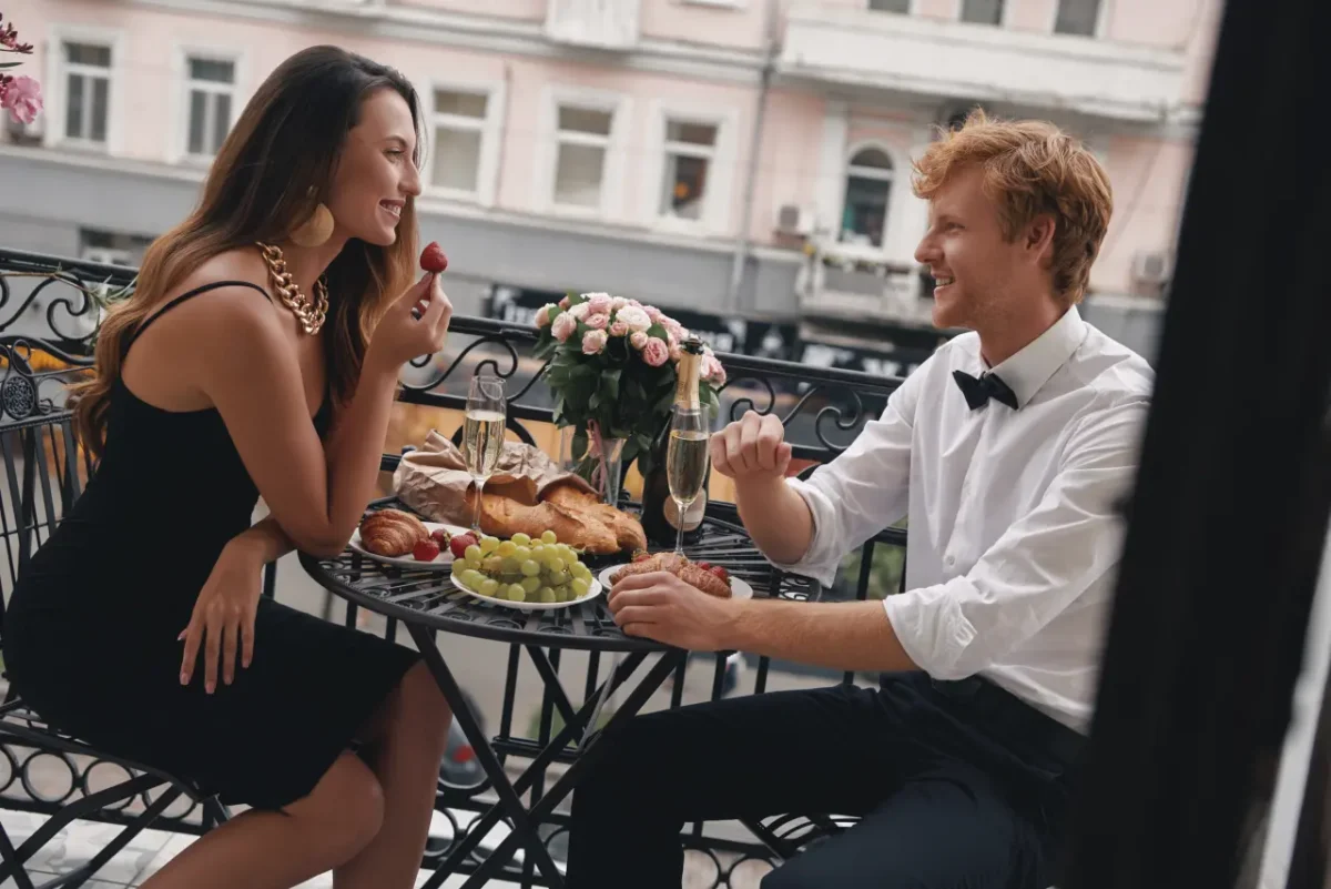 british man on a romantic date