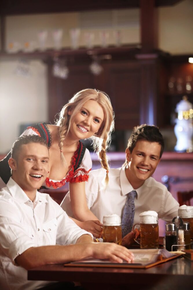 drinking beer in Germany