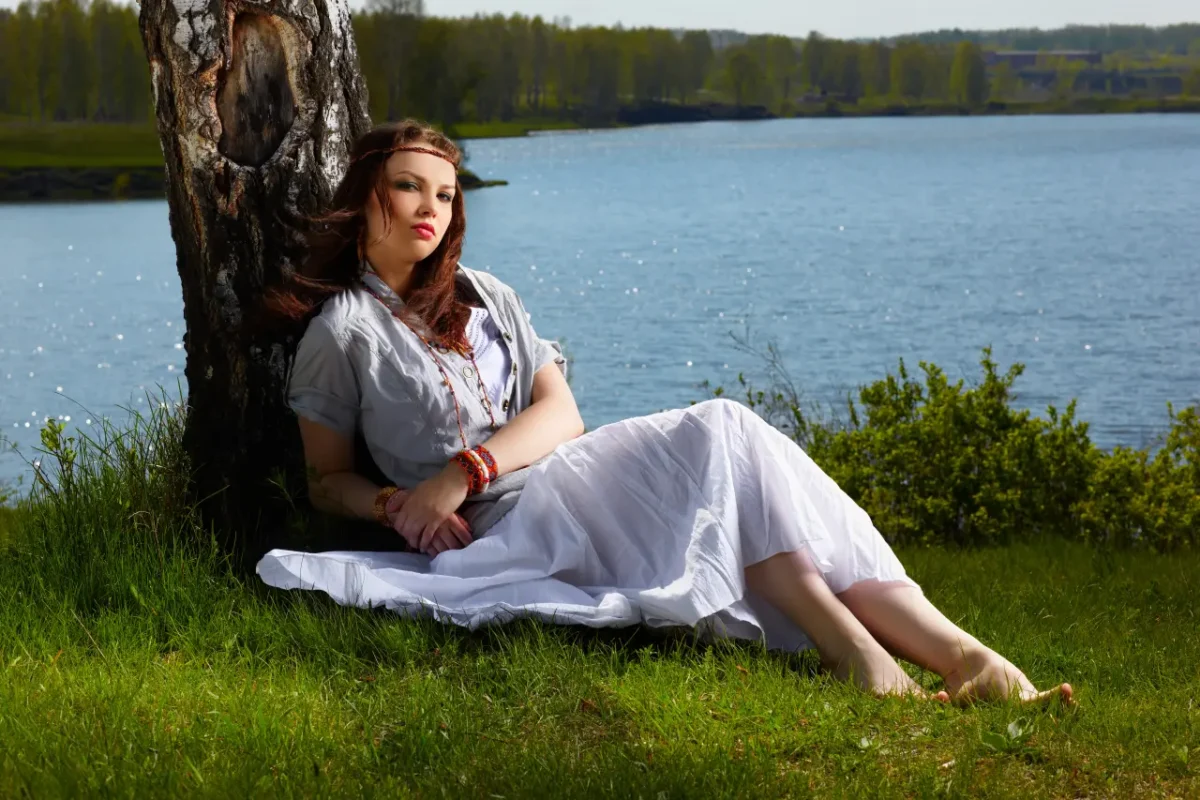 shy Estonian woman
