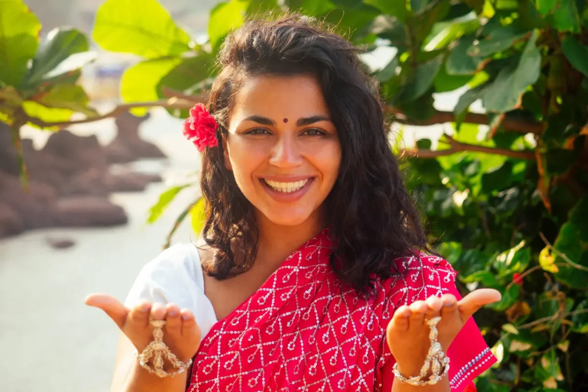 smiling Indian woman