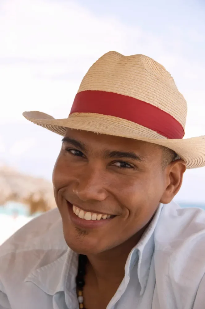 man from Panama wearing hat