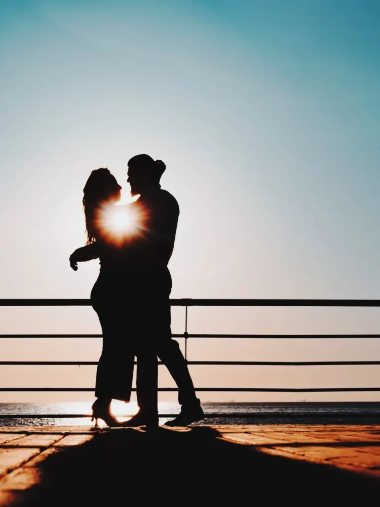couple in Nicaragua dancing in the sunset