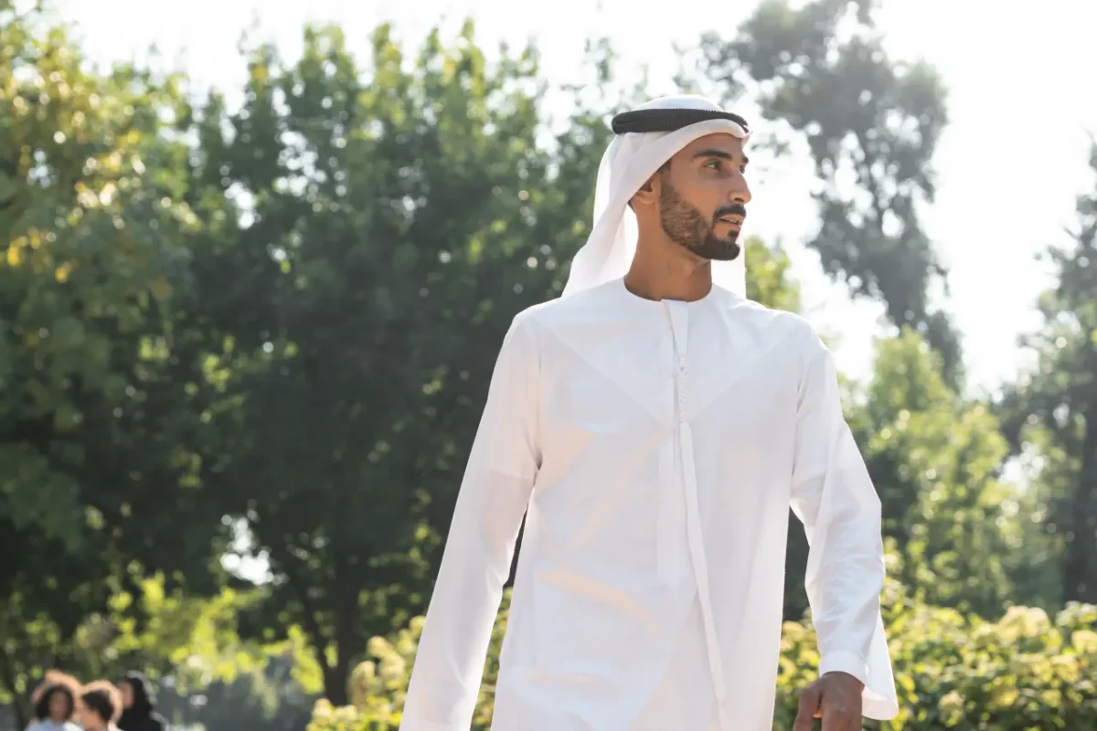 man from Saudi Arabia outside