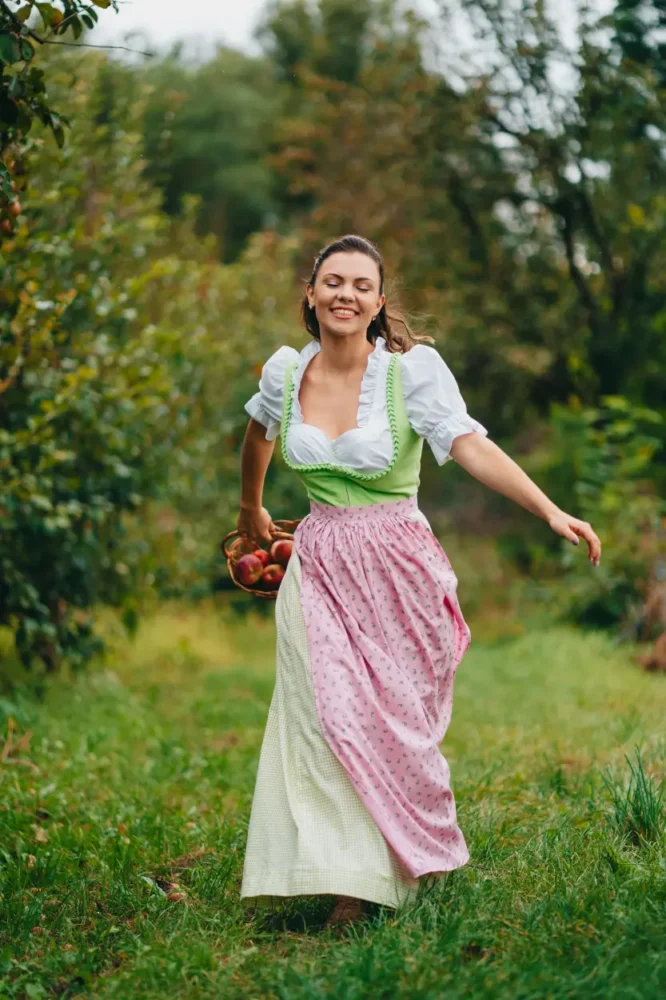 beautiful Austrian in long dress