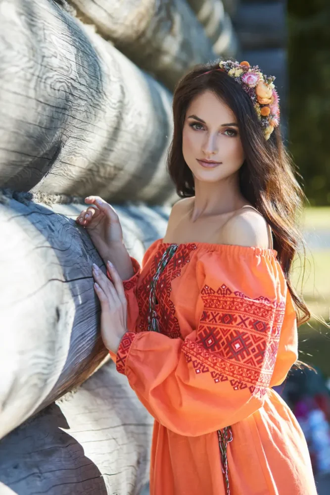 young Ukrainian woman outdoors